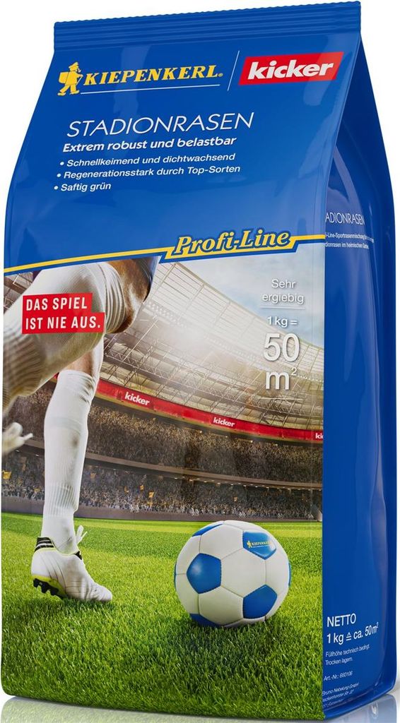 Kiepenkerl Kicker-Stadionrasen 1 kg Klotzbeutel Profi-Line Produktbild 