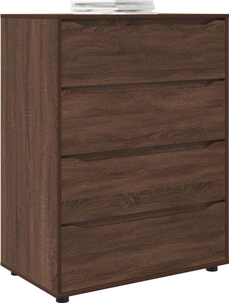 Stabli Stauraumschränke 2 pcs - Montage erforderlich - Braun Eichen-Optik 80 x 48 x 105cm - DE323656 - Kommoden