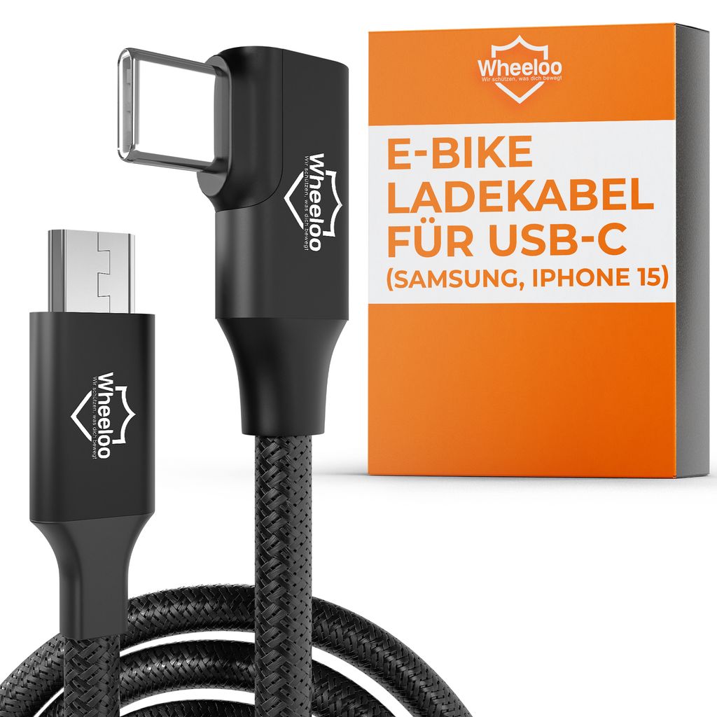 WHEELOO Ebike Ladekabel für USB C (IPhone 15 oder neuer sowie Android) I für zB. Bosch, Yamaha, Impulse, BH Bikes E-Bike Display I Micro USB zu U...