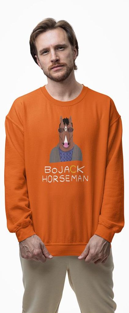 D&B Design Uni Pullover SWMO00009 BoJack Horseman Orange-Größe 2XL