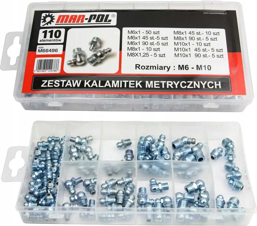 Assortiment de 110 graisseurs métriques M6 M8 M10 pour mécaniciens