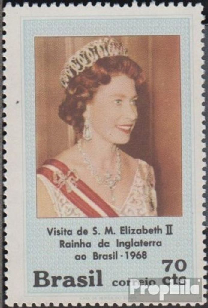 Briefmarken Brasilien 1968 Mi 1194 (kompl.Ausg.) gestempelt Königin von Großbritannien