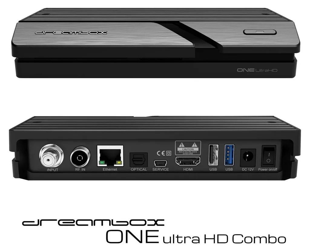 Décodeur TV 4K Dreambox One Combo Linux avec Wi-Fi et Bluetooth Intégré - 4