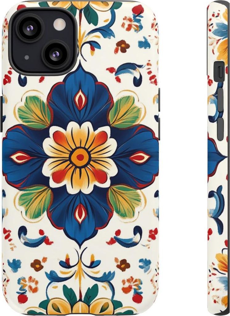 Buntes Blumenmuster – Handyhülle Kompatibel mit iPhone 13