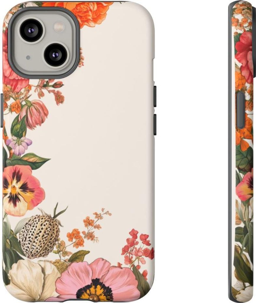 Vintage Blumenbordüre – Hülle Kompatibel mit iPhone 14