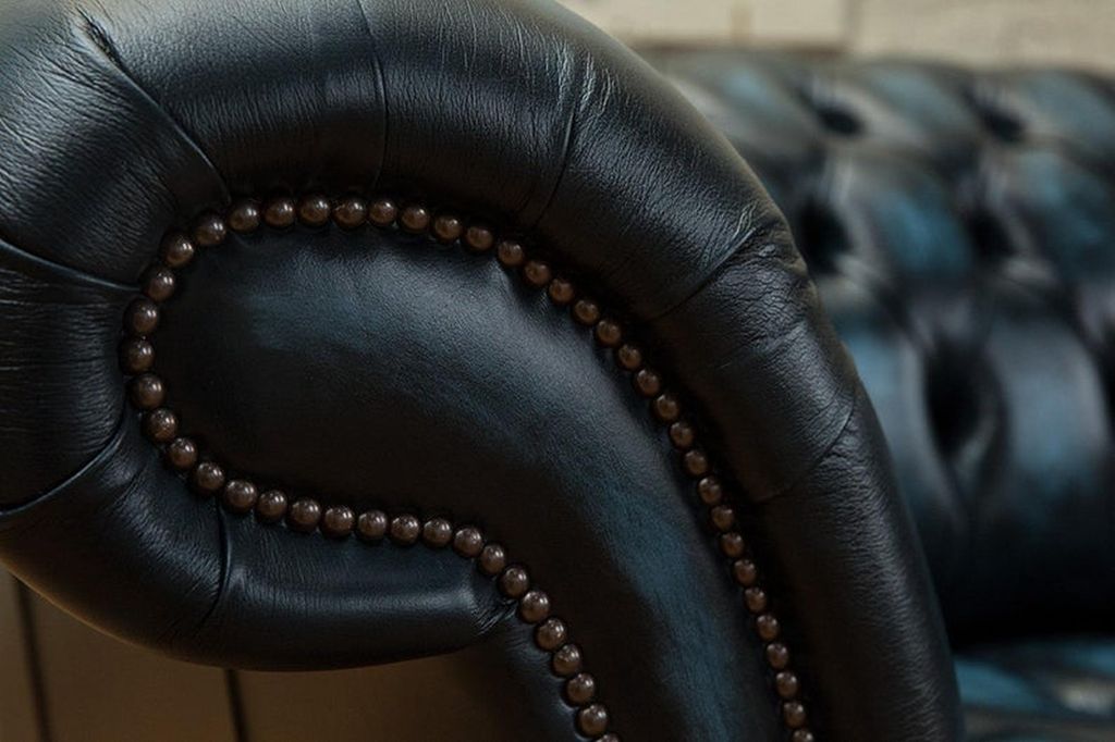 Ledersofa Sofa Couch Polster Garnitur 3 Sitzer Leder Sofas Couchen Chesterfield