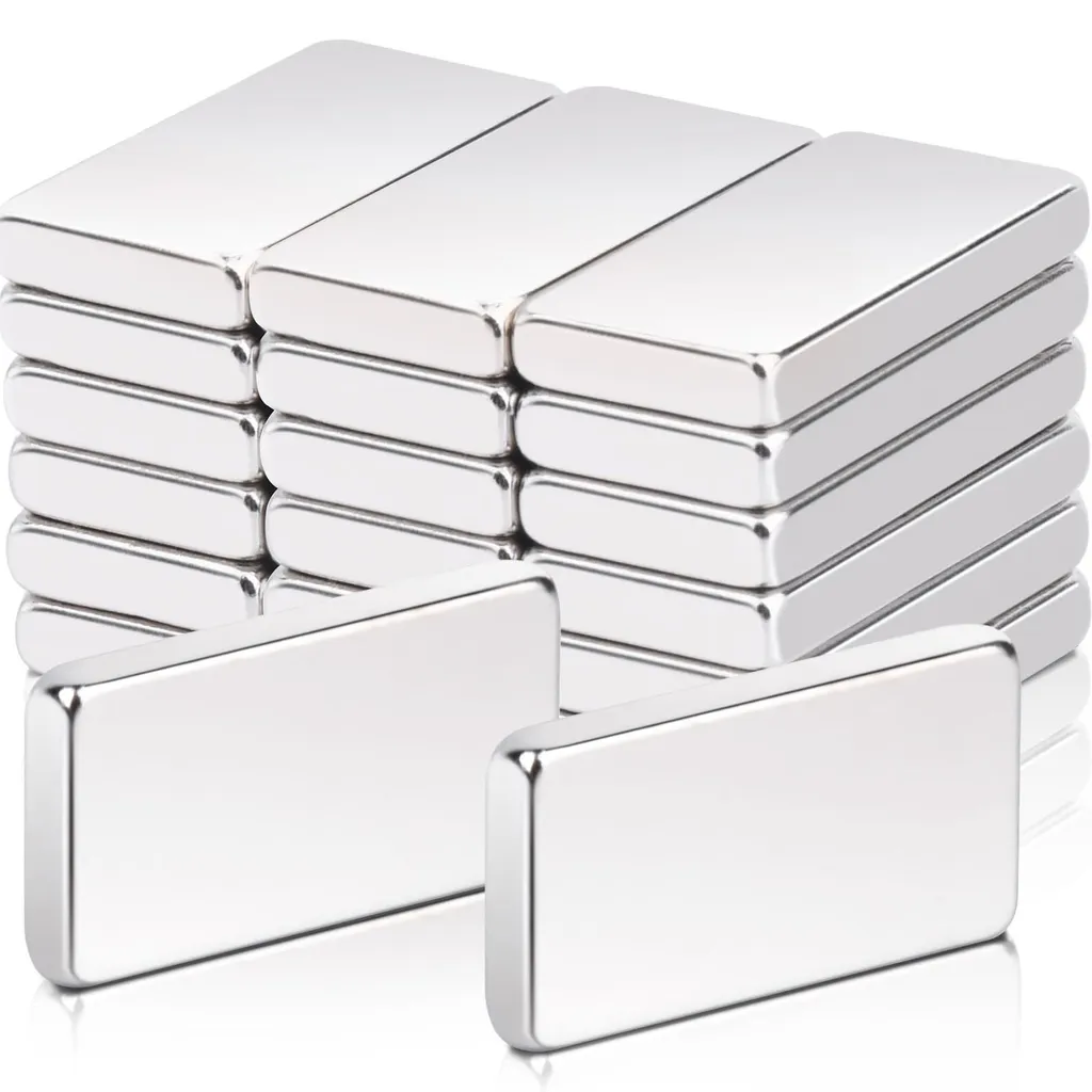 Aimant Néodyme pour Photos et Frigo - Lot de 20 Rectangles Fins 20mm