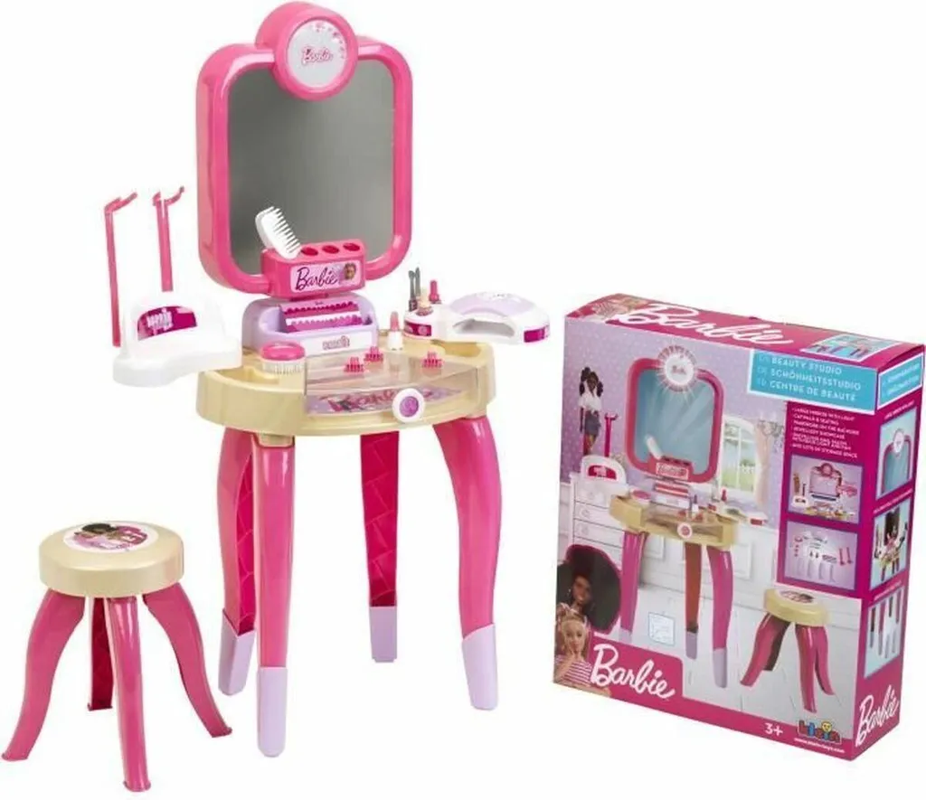 Coiffeuse Barbie Happy Vibes Klein : Espace Jeu de Rôle Beauté et Style