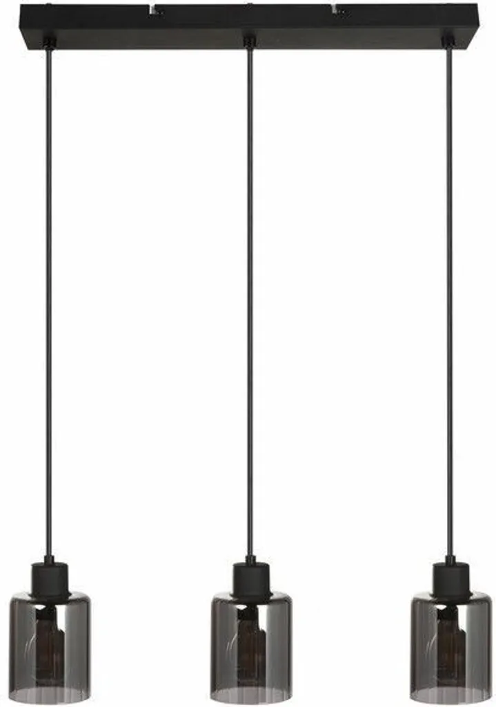 Luminaire Suspension de Table en Métal Noir 3 Lumières Modèle Valerie