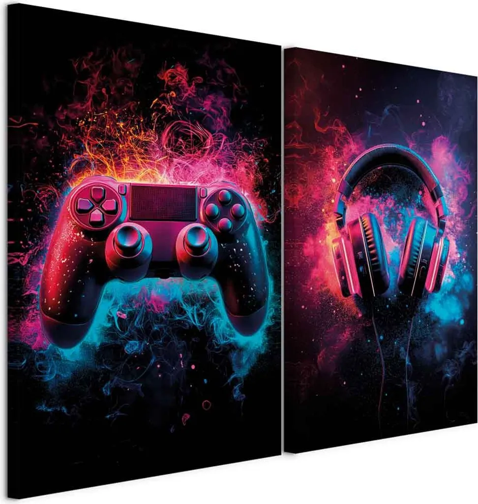 Murando Quadri Gamer 80x60 - Stampa su Tela Moderna per Camera Ragazzi