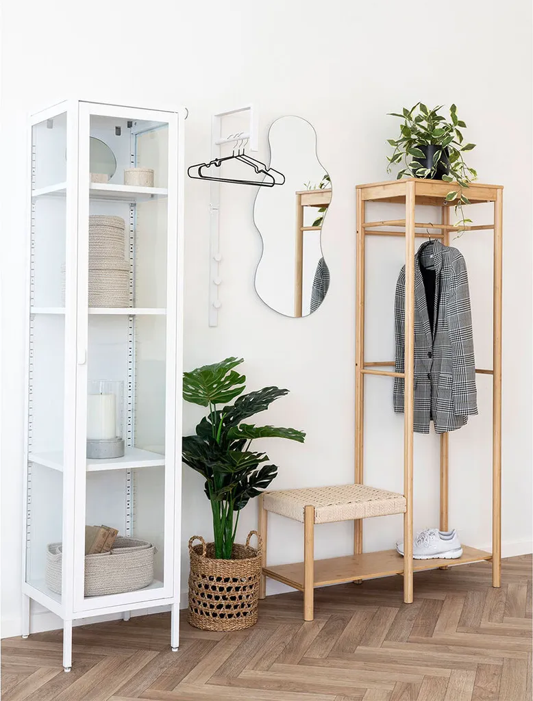 Petite vitrine Brisbane blanche pour optimiser le rangement des espaces - 6