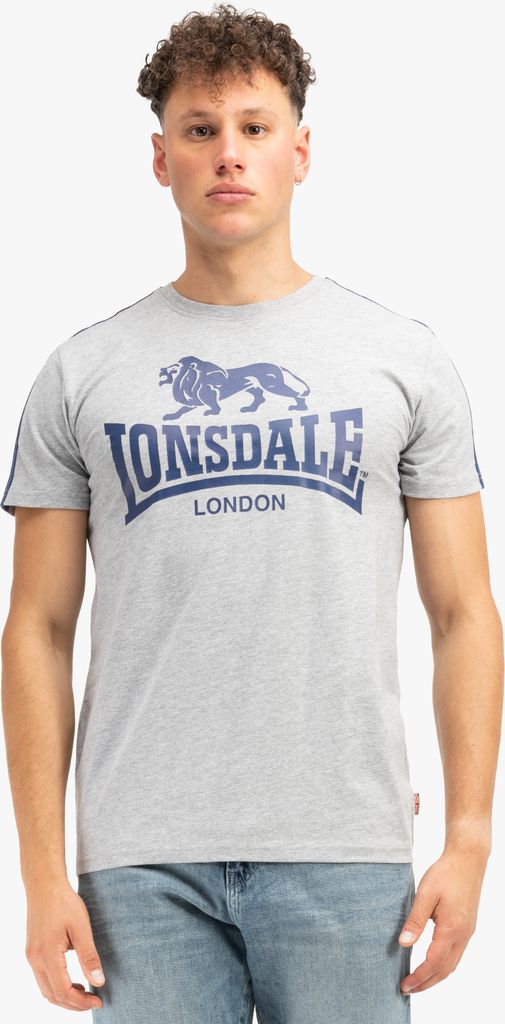 Herren T-Shirt normale Passform HENCONNER Marl Grey/Navy XXL Lonsdale