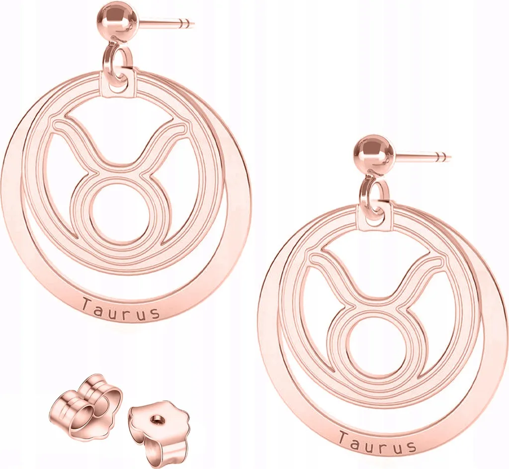 Orecchini Toro in Argento 925 Placcato Oro | Amuleto Zodiacale Donna