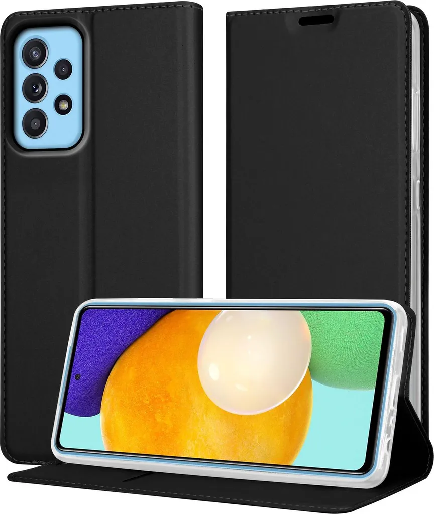 Cadorabo Cover a Libro Samsung A52 A52s Nera - Anti-Caduta e Pratica