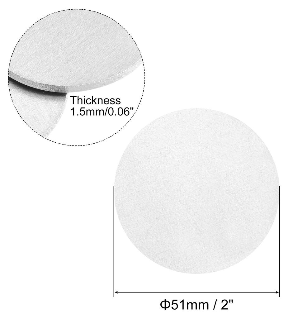 10 Stš¹ck Stanzen von Runden DIY Etiketten aus Aluminium fš¹r Basteldekoration 51mm