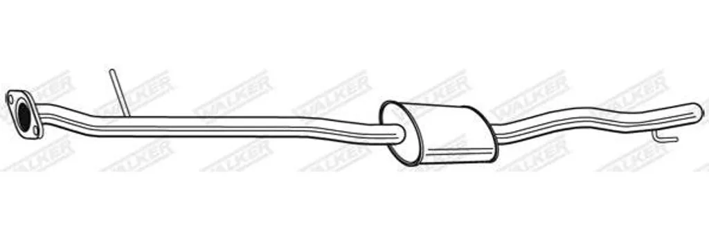 Silencieux central haute résistance Walker 24171 pour Nissan Qashqai