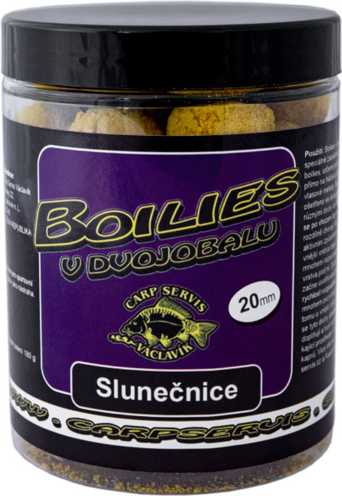 Karpfen Servis Václavík boilies in doppelter Umhüllung Sunflower 20mm 180g