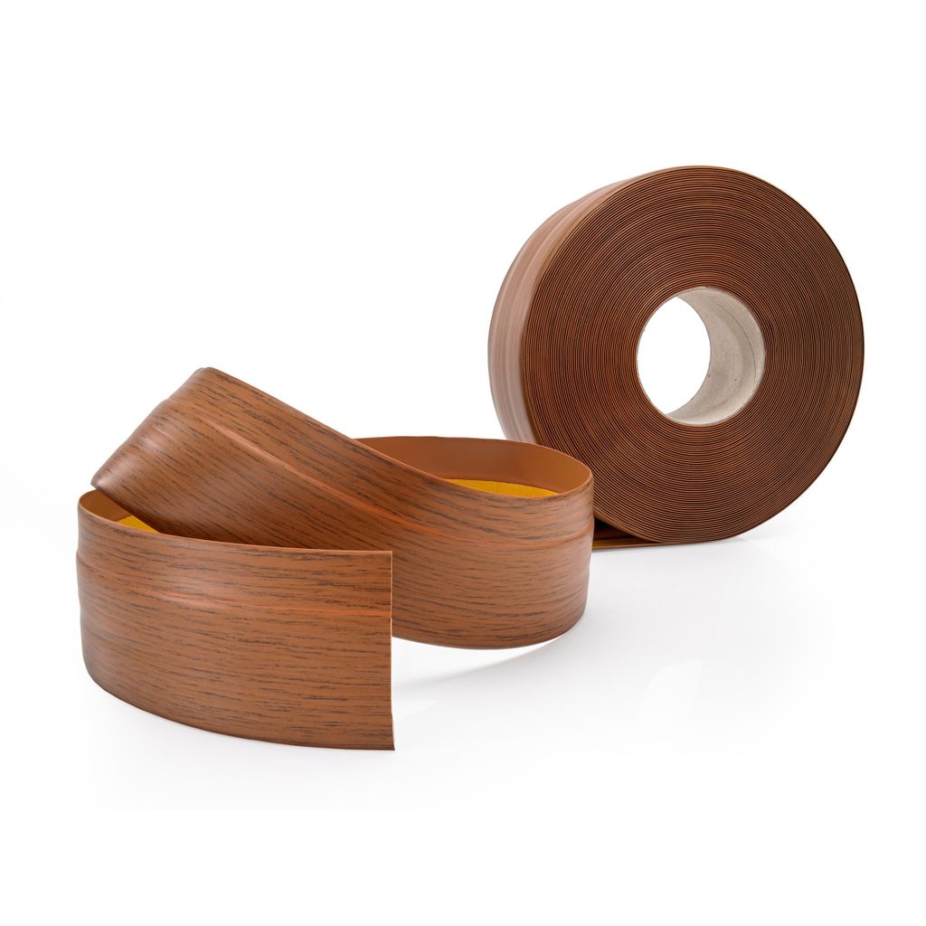 Sockelleiste Selbstklebend 50x20 mm Kunststoff, Knickleiste für Wand Boden, Flexibel Dekorativ UV-beständig, eiche rustikal, 25 m | QUEST