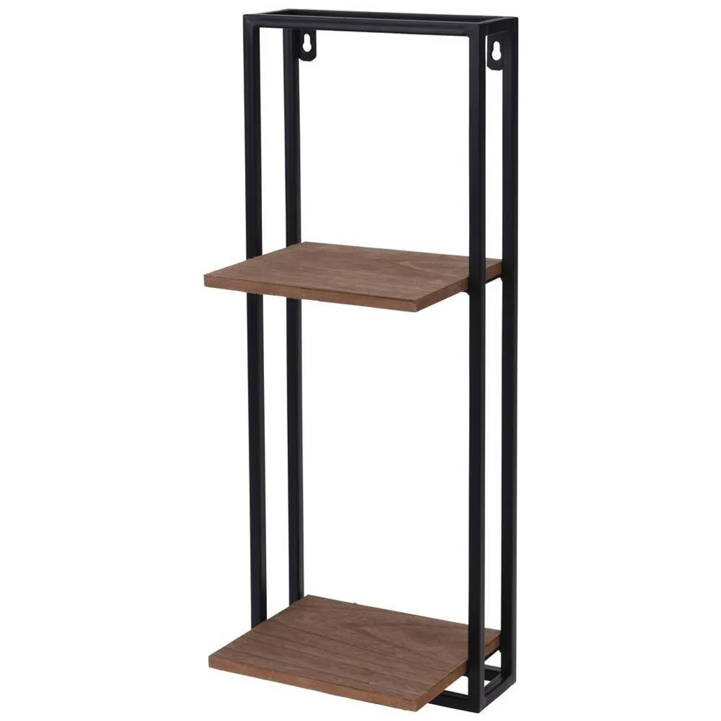 Étagère suspendue bois et corde, lot de 2 tablettes murales bohèmes