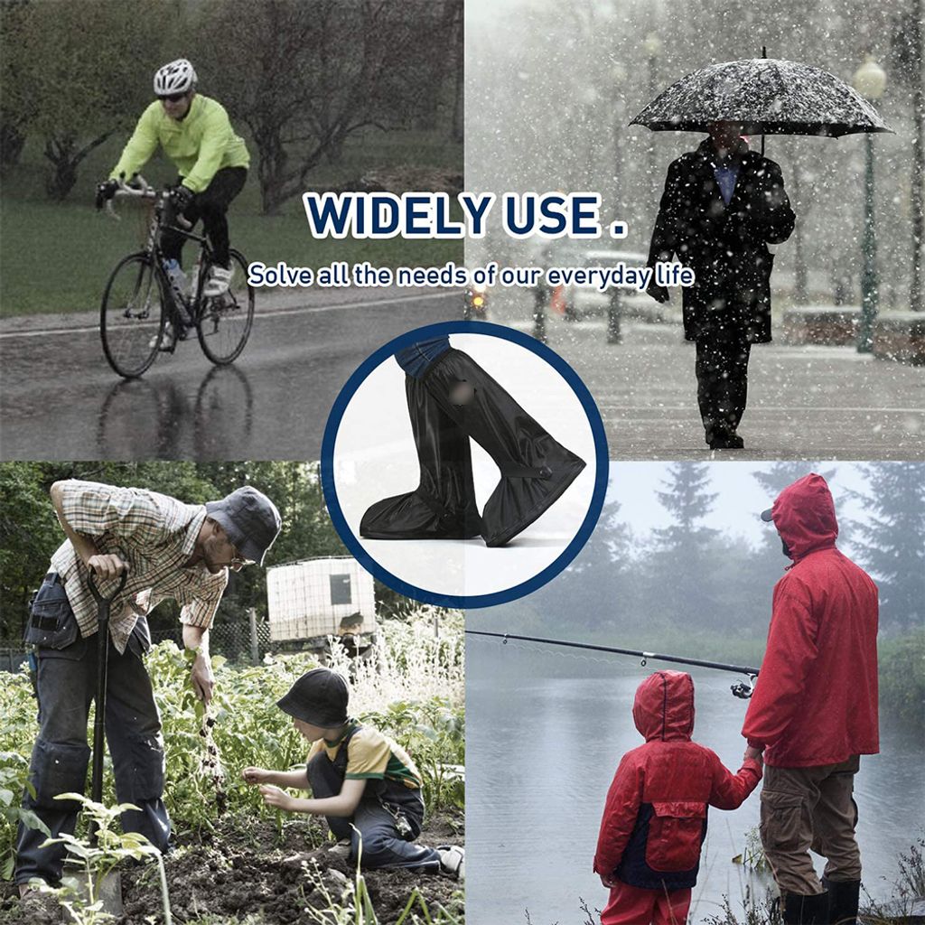 CTDMJ Wasserdichte Schuhüberzieher Gr. XL - Praktische Regenschuhe Mit Reißverschluss