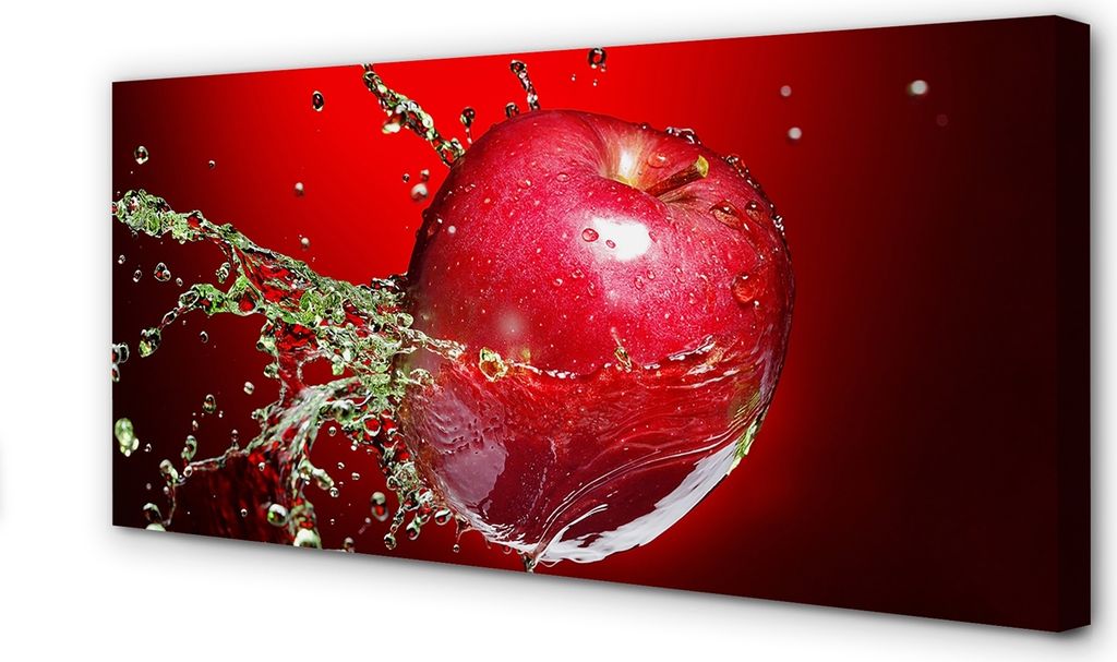 Leinwandbild 100x50 Wandkunst Apple-Tropfen