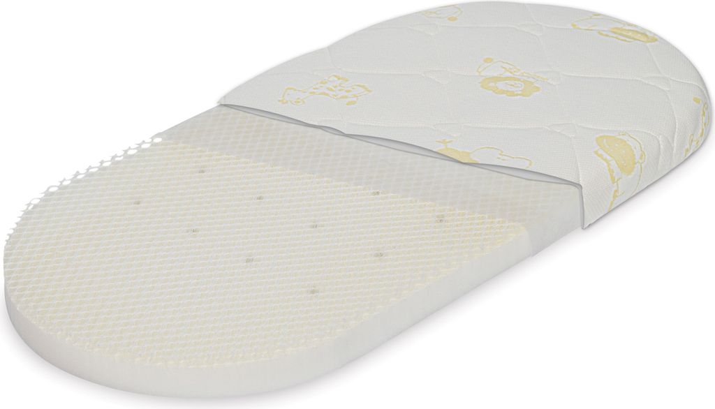 AERO 3D WALKER MATERIAL 76x36 cm, ovale Kinderbettmatratze, Matratze für Kinderwagen, Wiege, Reisebett, Tragetasche.