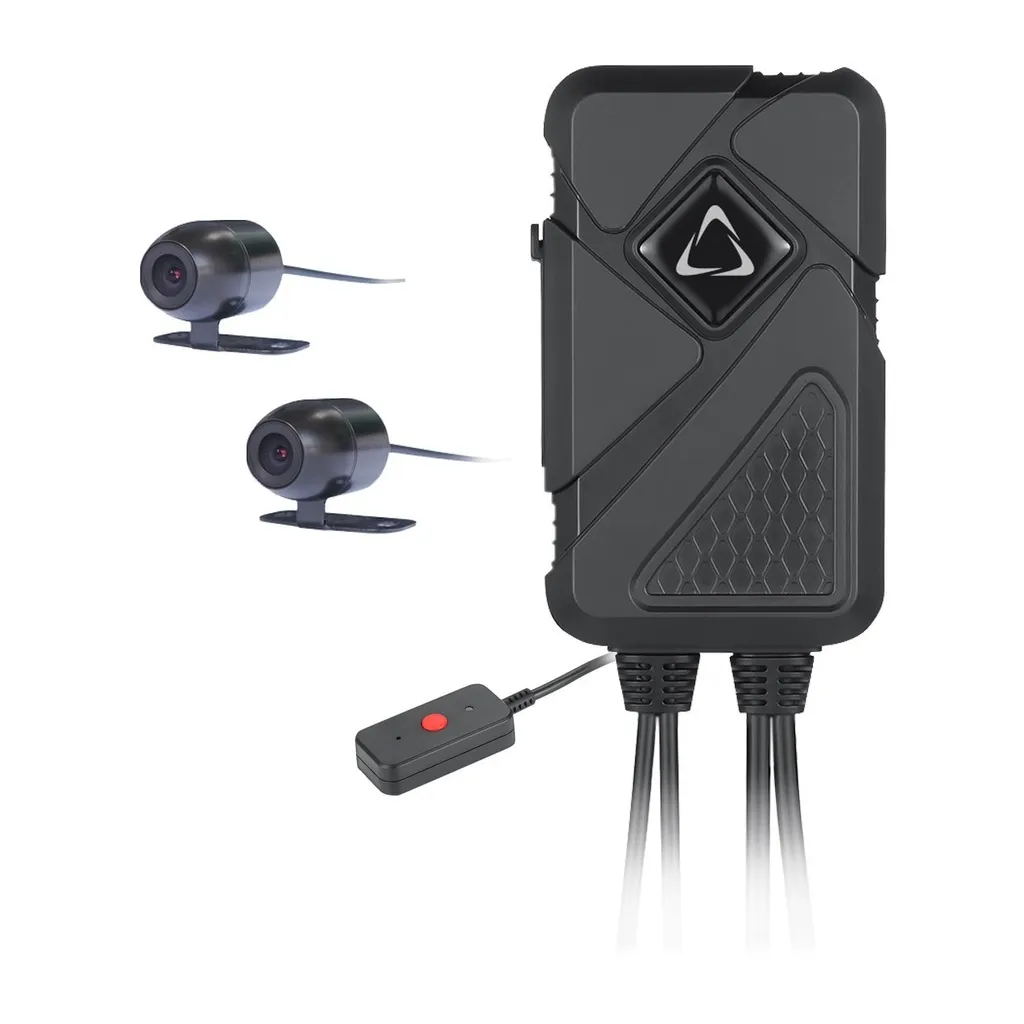 Dashcam Moto et Auto CEL-TEC MK02 Wi-Fi avec GPS Intégré Double Objectif