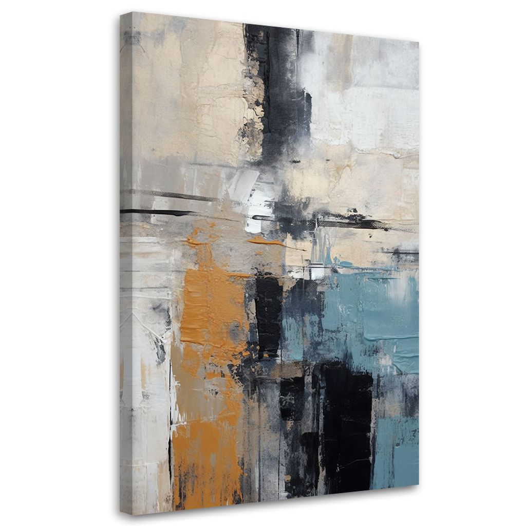 Leinwandbild Minimalistische Abstraktion 40x60 Feeby Gold bild für die wand bereit zum aufhängen