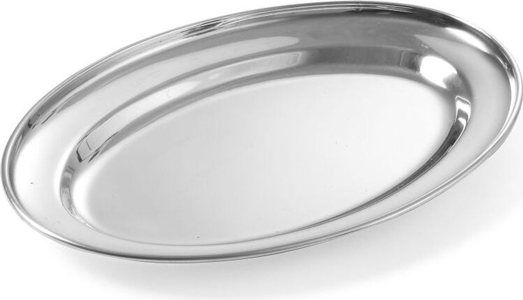 HENDI Serviertablett oval Edelstahl 350x220 mm