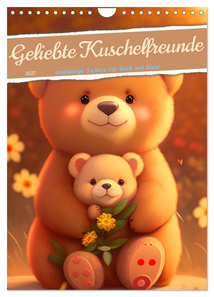 Knuddelige Kuschelfreunde (Wandkalender 2027 DIN A4 hoch), CALVENDO Monatskalender