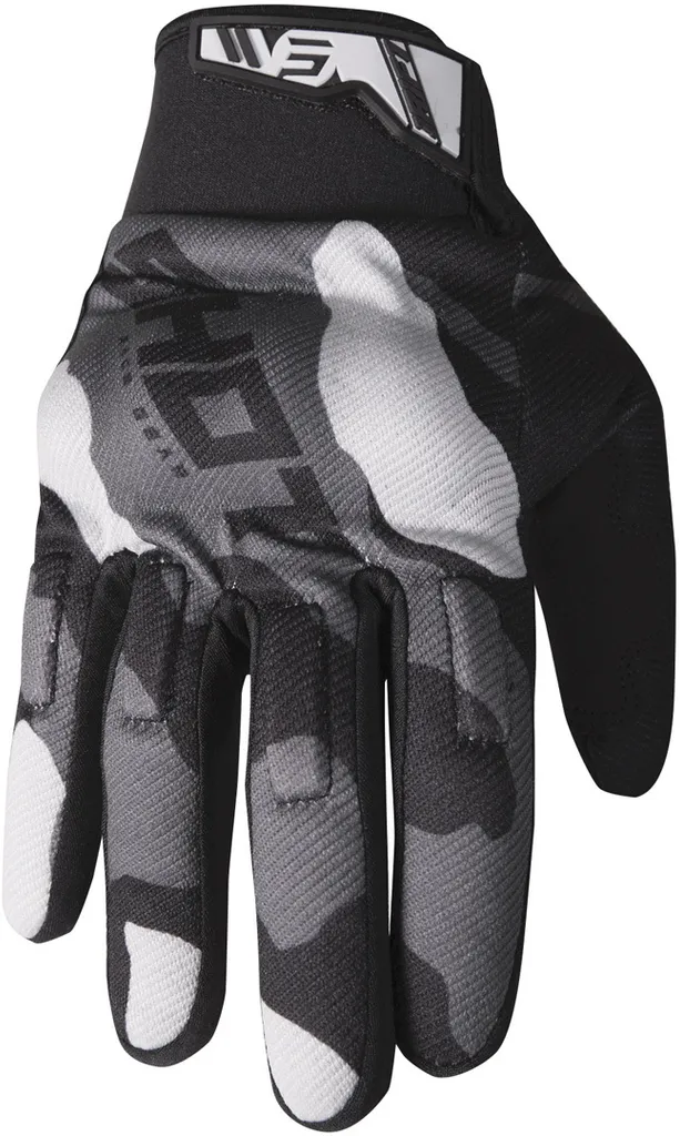 Gants Moto Cross Shot Drift Camo Gris - Équipement Pilote Tout-Terrain