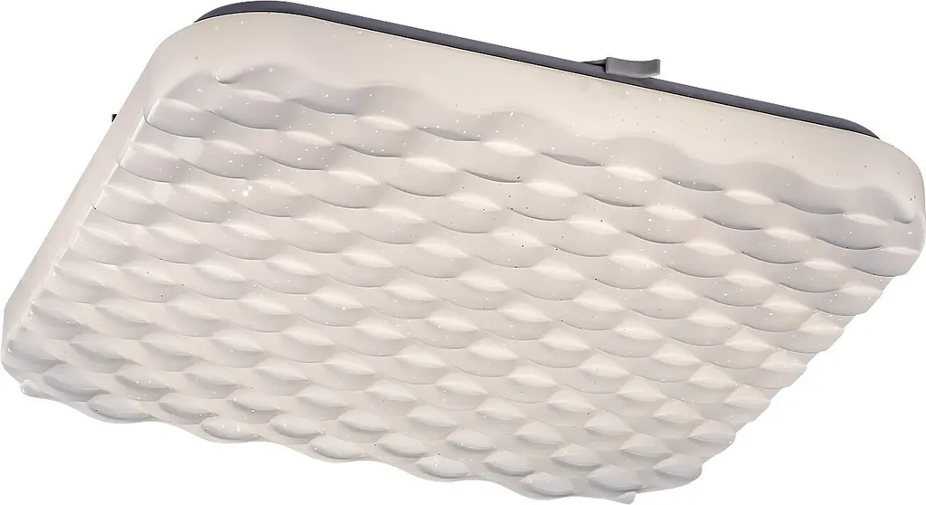 Luminaire de plafond LED carré 24W blanc effet ciel étoilé 33cm