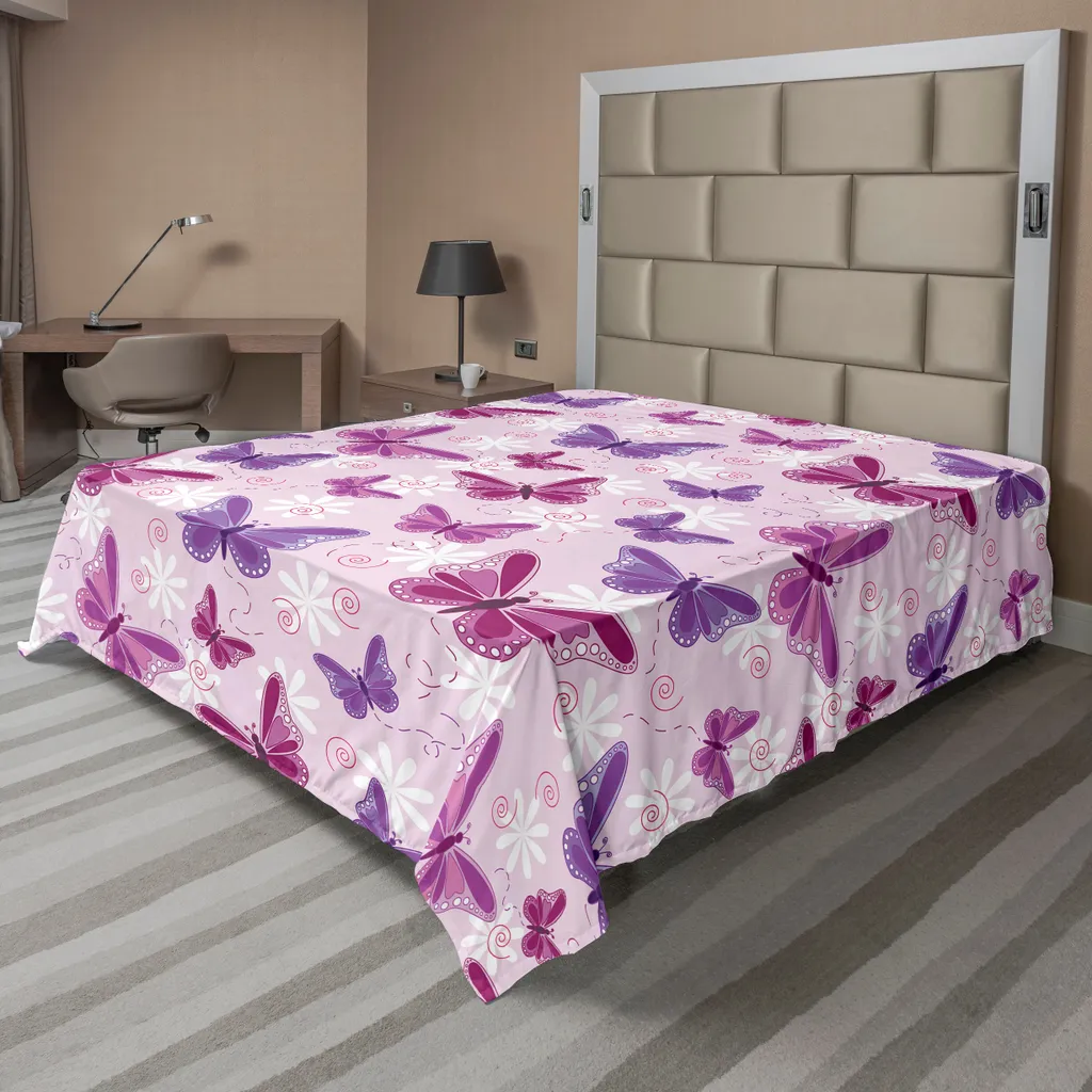 Drap plat décoratif 244x205cm pour chambre style bohème et féérique