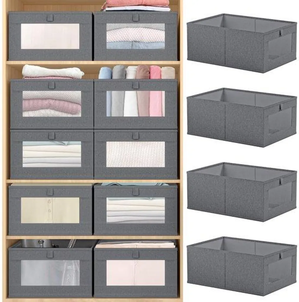 Optimisez votre espace : 4 bacs à linge pliables et rangements d'armoire