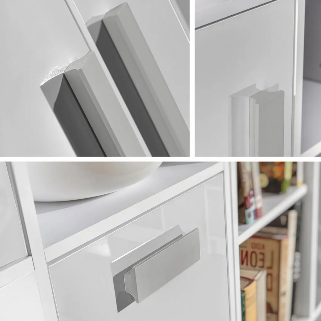 Bureau Compact Blanc Brillant TUCHIN - Solution Petit Espace Design