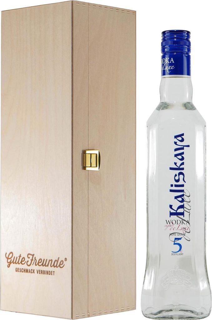 Kaliskaya Luxe Wodka mit Geschenk-Holzkiste