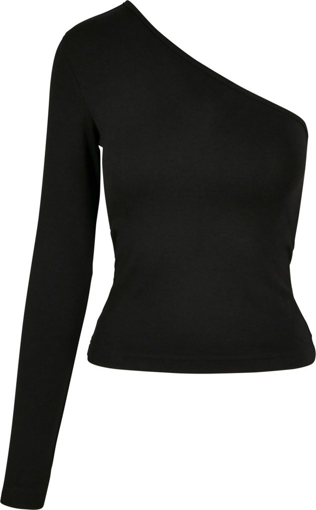 Urban Classics Top Damen Ladies Asymmetric Longsleeve schwarz M