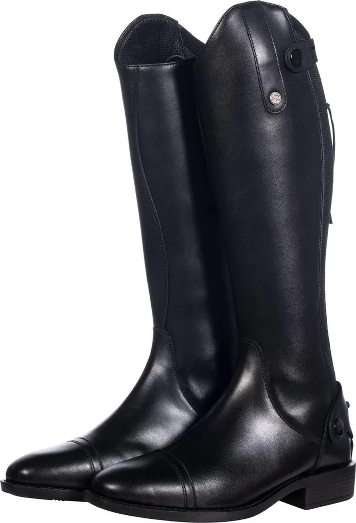 Bottes équitation enfant tige haute étroite HKM Julie Kids noir