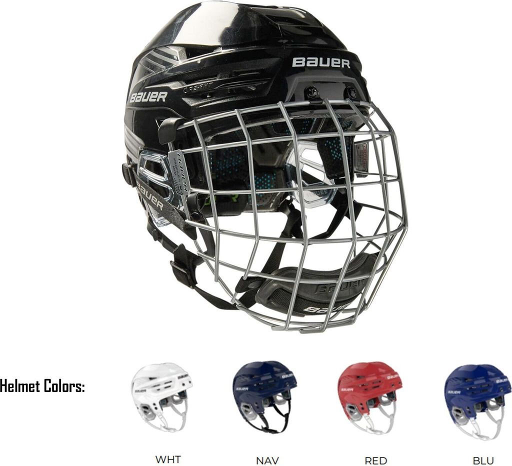 Bauer RE-AKT 85 Helmet Combo SR Weiß S Eishockey-Helm