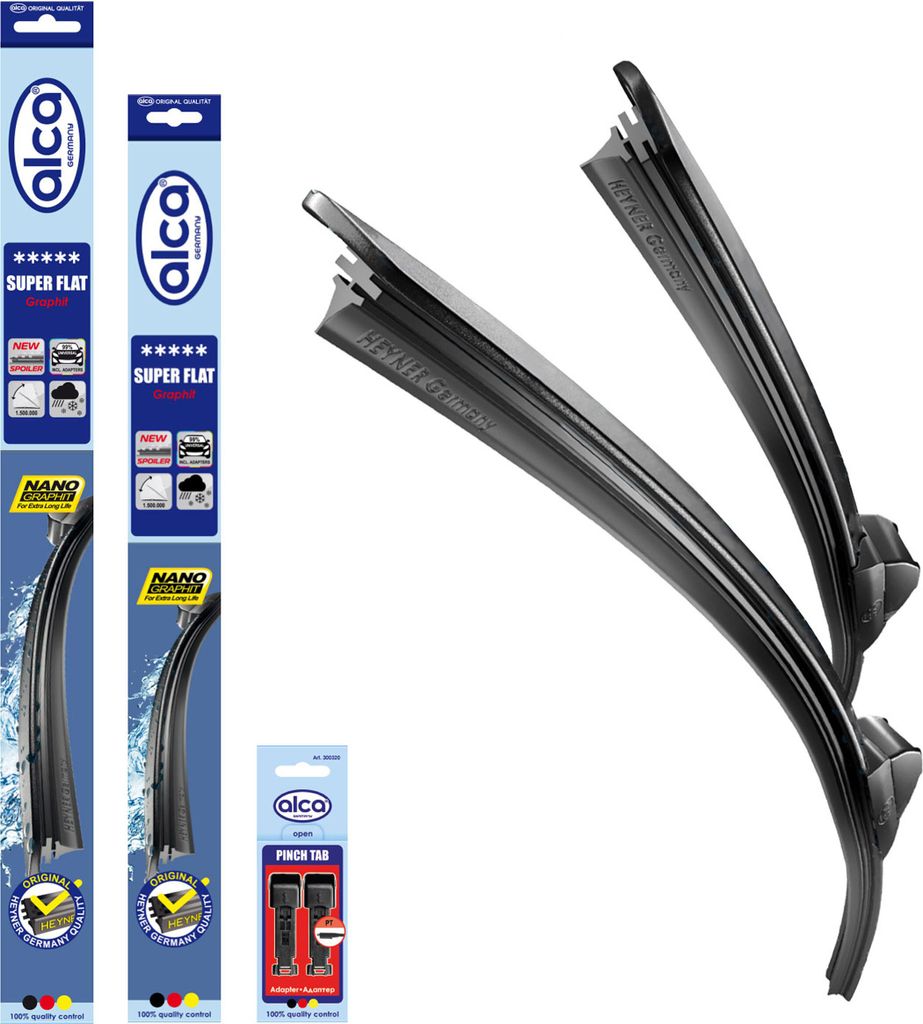 alca Scheibenwischer passend für CADILLAC BLS Wagon (02.2008 - 05.2010) SUPER FLAT Flachbalkenwischer