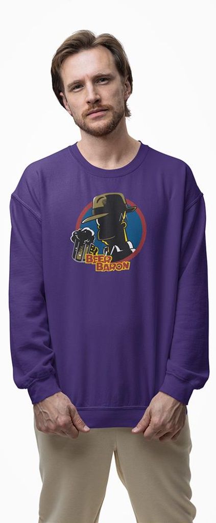 D&B Design Uni Pullover SWMO00055 Simpsons Lila-Größe XL