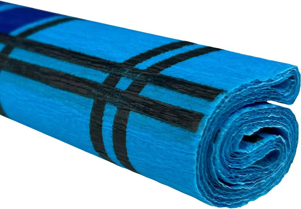 Bibuła marszczona TYMOS czarna krata 10 rolek 50x200 cm