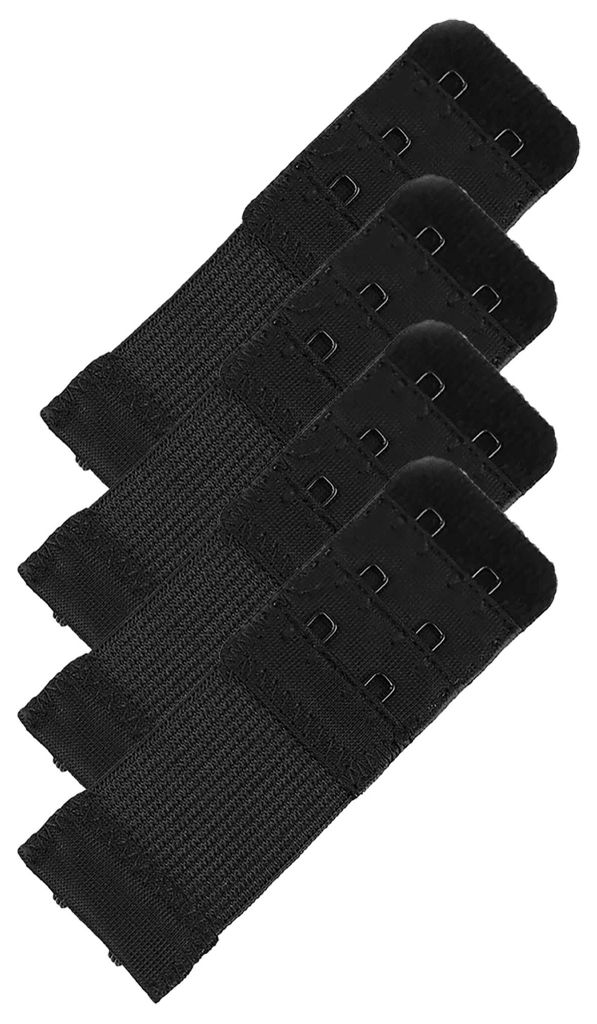 4 elastische BH-Verlängerung 30 mm 2 Reihen BH Zubehör Unterwäsche Dessous Farbwahl schwarz