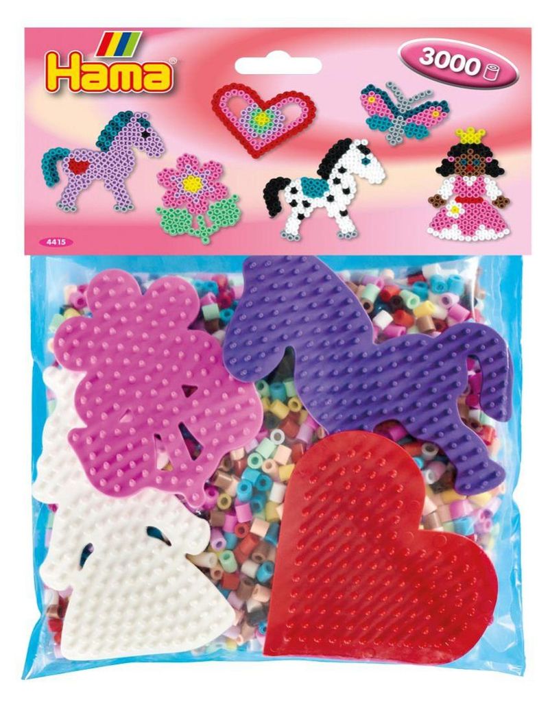 Perline da stirare Hama MIDI  3000 pezzi + 4 tappetini in Immagine del prodotto 