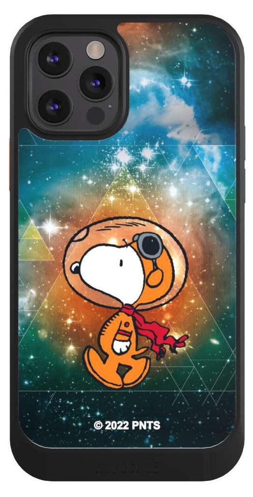 NIVOCASE Hülle für Apple iPhone 12 Pro Handyhülle NIVOcore Case Schwarz Astronaut Offizielles Lizenzprodukt Snoopy