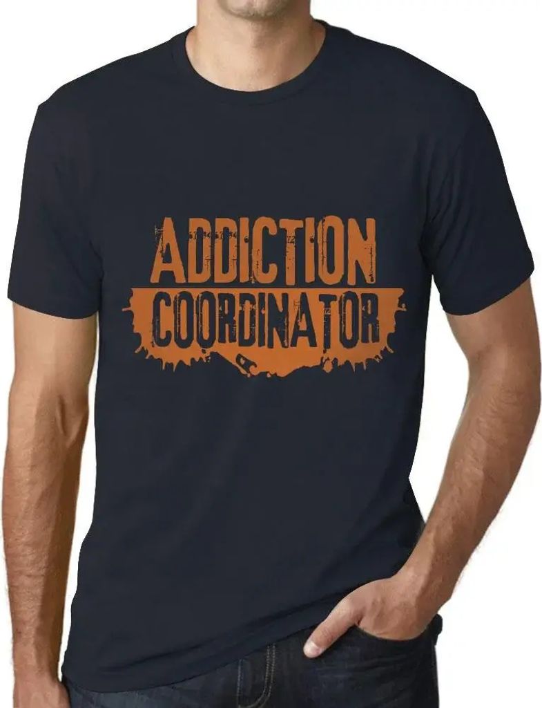 Herren Grafik T-Shirt Koordinator für Suchtfragen – Addiction Coordinator – Öko-Verantwortlich Vintage Jahrgang Kurzarm Lustige Druck Geburtstag