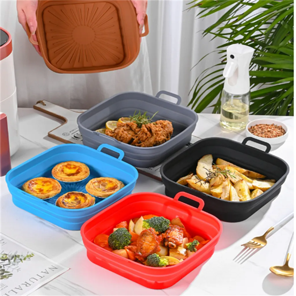 Panier Silicone Friteuse à Air 17,5 cm - Accessoire Air Fryer Lavable x2 - 5