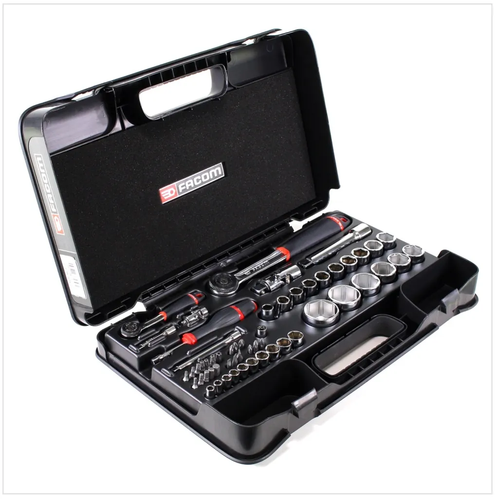 Coffret Douilles Facom 1/4" 1/2" 55-tlg - Débloquez tous les Boulons Difficiles