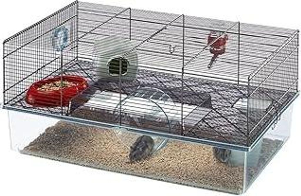 Ferplast Hamsterkäfig, FAVOLA Nagerkäfig, Kleintierkäfig, Hamsterzubehör inklusive, 60 x 37 x h 30 cm.