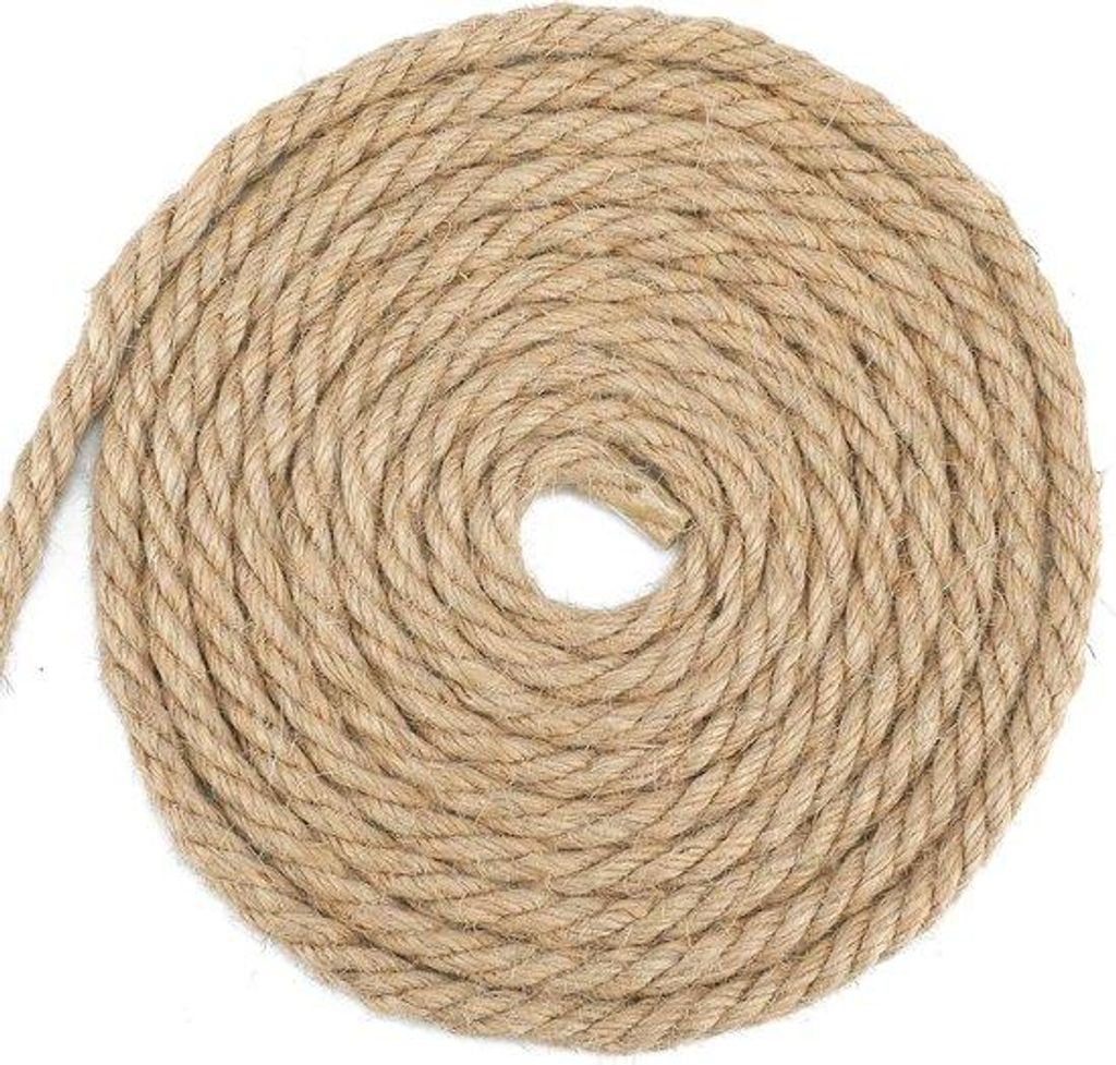 Jute-DIY-Touw 10 Meter lang, 8 mm dick